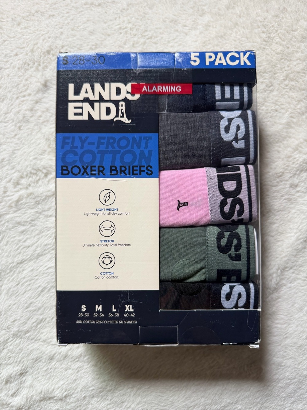 Lands' End 5-Pack Cotton Boxer Briefs